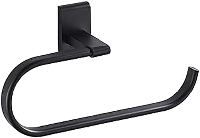 Premium Aluminum Alloy Bathroom Towel Holder Black Durable and Easy to Clean