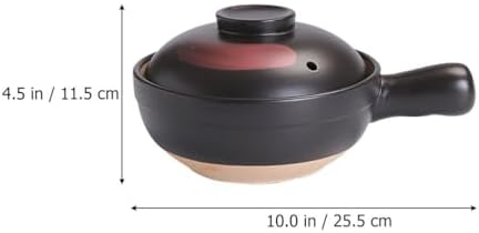 LIFKOME Traditional Clay Stockpot Single-Handle for Casserole Rice Cooking