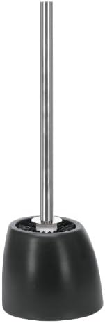 Ethno Contemporary Stoneware Toilet Brush Holder Black