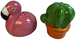 Cactus and Flamingo Salt and Pepper Shakers