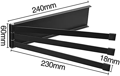 Black Iron Towel Rail Wall Mounted