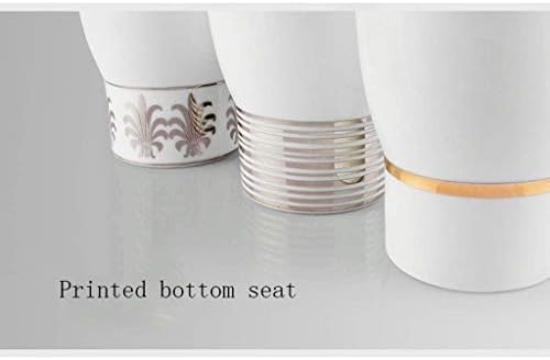 SPOUR Gold Silver Stripe Toilet Brush Holder Set