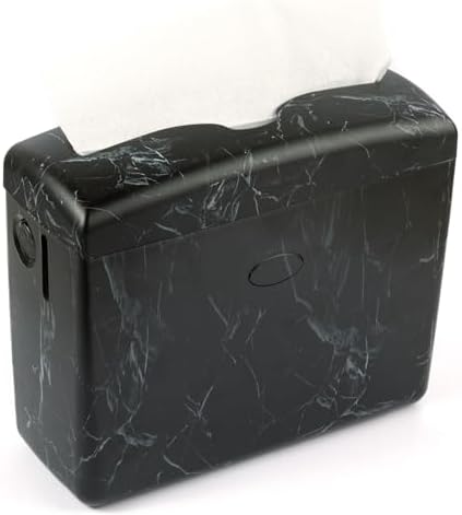 Stylish Countertop Dispenser for Paper Towels Black Marble Design
