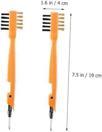 COOLHIYAMulti-Purpose Cleaning Brush Set 2pcs for Windows Groove Floors Sinks