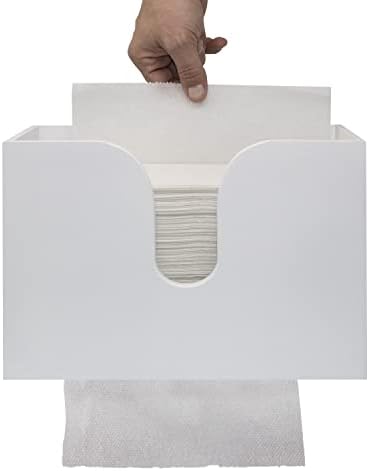 Bamboo Paper Towel Dispenser for Kitchen and Restroom Decor