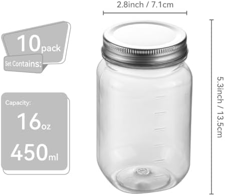 Naivees Clear Mason Jars