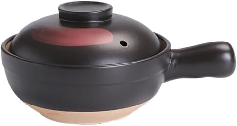 LIFKOME Traditional Clay Stockpot Single-Handle for Casserole Rice Cooking