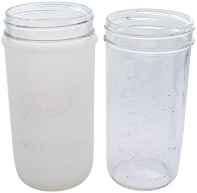 Mason Jar Pint Half 24oz Silicone Sleeves for Pint Jars