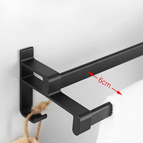 LUCEAE Double Bathroom Towel Bar Bath Towel Holder Wall Mounted 50cm Space Aluminum