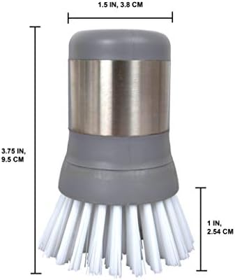 Sophisti-clean Small Kitchen Scrubber Mini Dish Brush 1 Pack Gray