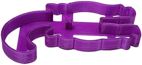 3D Cat Butt Cookie Cutter in Purple