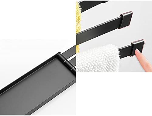 Black Iron Towel Rail Wall Mounted