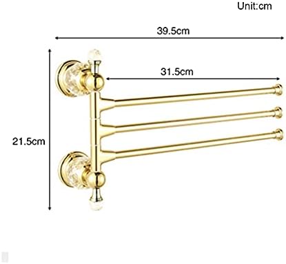 Bath Towel Rail with 3 Rails Antique Copper Gold Durable Sustainable Towel Bar