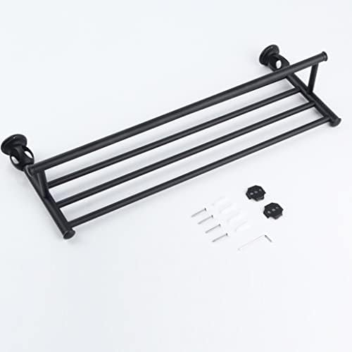 Sturdy Matte Black Bathroom Towel Holder