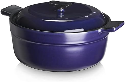 Large Ceramic Casserole with Lid Oven Kitchen Essential