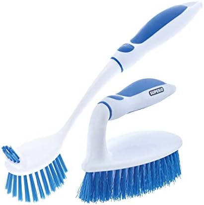 Superio Deep Cleaning Brush Set Durable Dual-Sided Scrub brushes