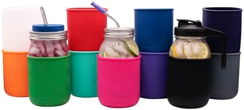 Durable Quart Silicone Sleeves for Mason Jars
