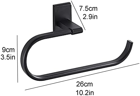 Premium Aluminum Alloy Bathroom Towel Holder Black Durable and Easy to Clean