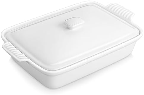 MALACASA 34 Quart Casserole Dish with Lid
