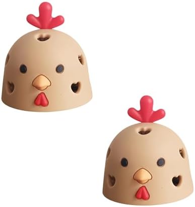 2PcsEgg Cleaner Safe Silicone Egg Washing Brush Farm Fresh Eggs Chicken Shape Design