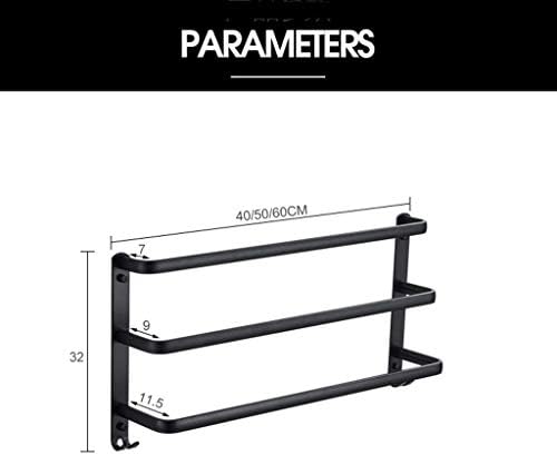 Towel Rack Holder Wall-Mounted Aluminum Towel Bar Durable Easy to Clean
