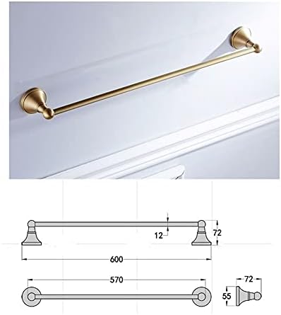 Double Towel Rail with Brass Finish