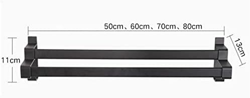 LUCEAE Double Bathroom Towel Bar Bath Towel Holder Wall Mounted 50cm Space Aluminum