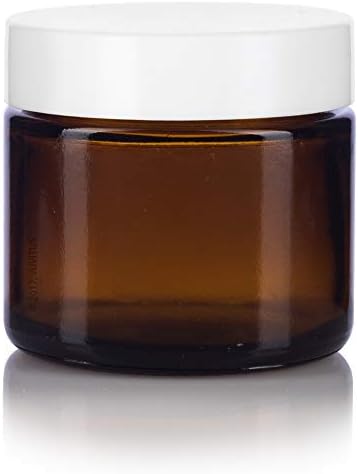 Premium 2 oz Amber Glass Jars with Lined Lids - Aesthetic Functional