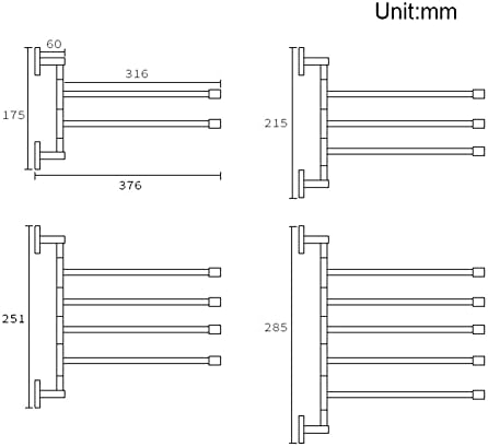 Copper Rose Gold Swivel Towel Rail Holder