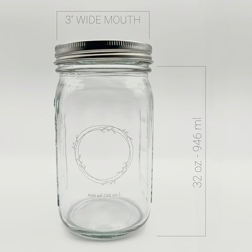 Perfect for Canning Storage - 6-Piece Mason Jar Set