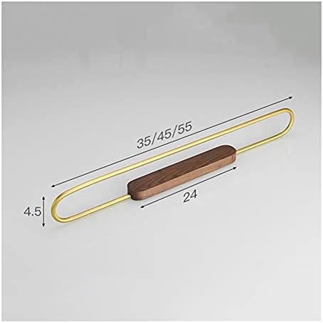 BOCbco Wood brushes gold towel rail