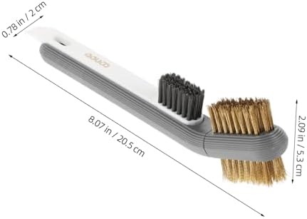 BESTOYARD Dual Headed Grease Brush with Metal Scraper