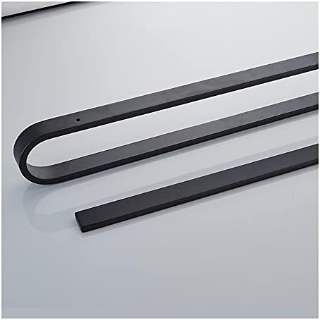 Space-Saving TowelRail Rack Modern Black Aluminum TowelHolder for Bathrooms Kitchens
