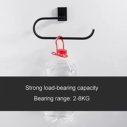Premium Aluminum Alloy Bathroom Towel Holder Black Durable and Easy to Clean