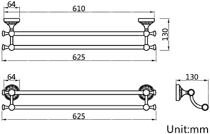 Luxury Solid Brass towel rail