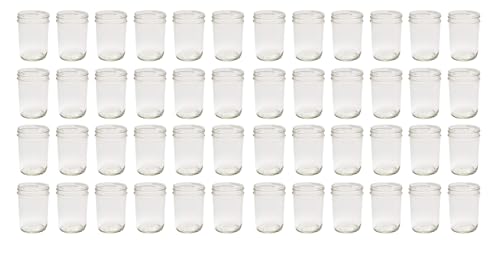 North Mountain Supply 8 Ounce Mason Jars No Lids Case of 48