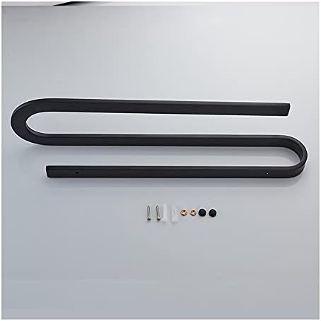 Space-Saving TowelRail Rack Modern Black Aluminum TowelHolder for Bathrooms Kitchens