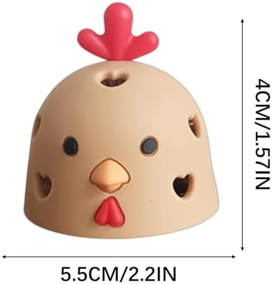 2PcsEgg Cleaner Safe Silicone Egg Washing Brush Farm Fresh Eggs Chicken Shape Design
