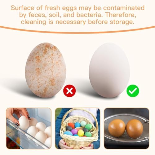 2 Pcs Silicone Egg Cleaner Brush for Fresh Eggs
