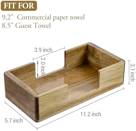 Premium Acacia Wood Hand Towel Holder