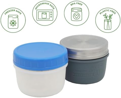 Wide Mouth Half Pint 8oz Silicone Sleeves for Kerr Jars 2 Pack