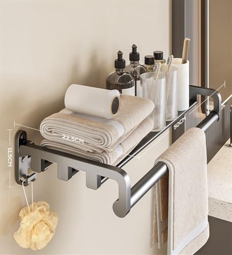 Space-Aluminum Towel Rack Bathroom Towel Bar Holder