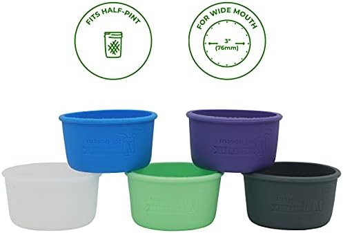 Wide Mouth Half Pint 8oz Silicone Sleeves for Kerr Jars 2 Pack