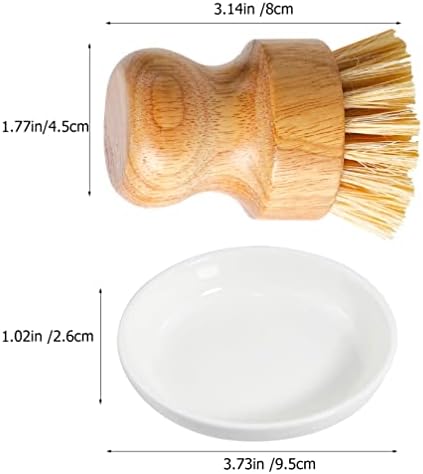 Natural Wooden Pot Brush - Eco-Friendly Kitchen Tool for Easy Cleaning