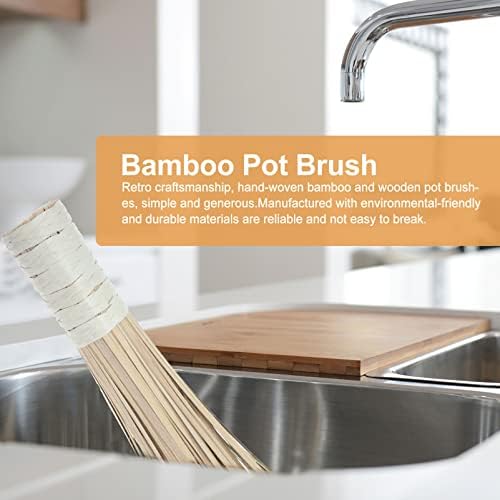 OUSIKA 2Pcs Frying Pan Brush Kitchen Cleaning Set