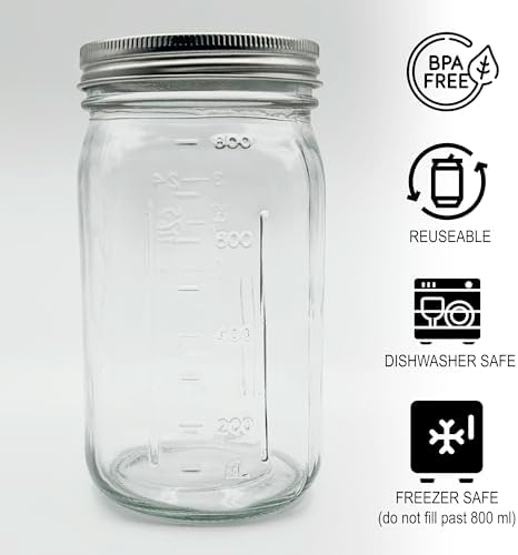 Perfect for Canning Storage - 6-Piece Mason Jar Set