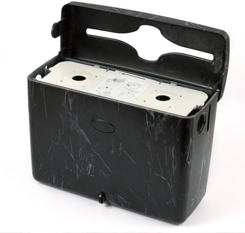 Stylish Countertop Dispenser for Paper Towels Black Marble Design