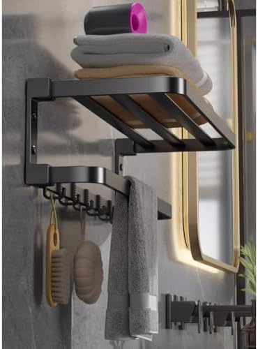 Punch-Free Aluminum Towel Rack 40cm Bathroom Storage Solution