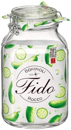 Bormioli Rocco Fido Glass Square Jar 3 Liter
