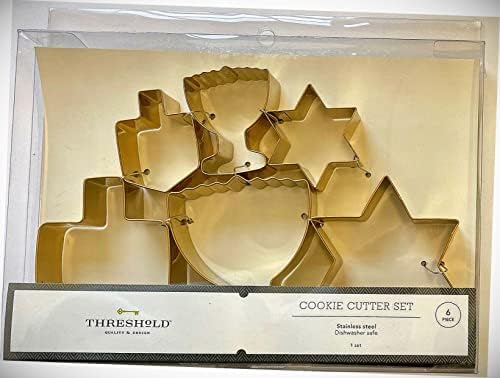 6-Piece Hanukkah Cookie Cutter Set Baking Fun and Gifting Enjoyment